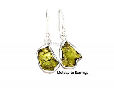 Shop Moldavite Jewelry With 925 Sterling Silver Online At Best Price - Dubai Jewellery