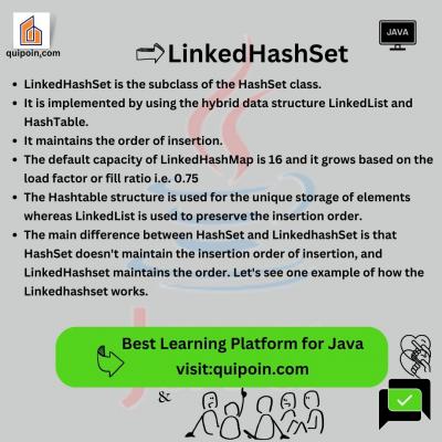  LinkedHashSet in Java -  Quipoin
