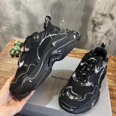 Balenciaga Triple S Sketch Sneaker in Black