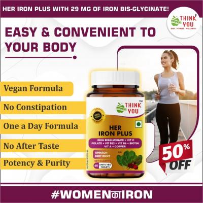 Iron and vitamin C Supplements for women Anemia heathy | Thinkyou - Delhi Health, Personal Trainer