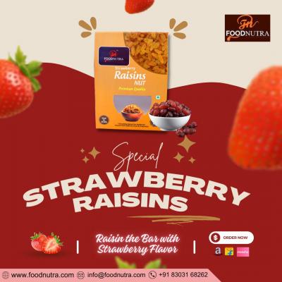 100% Premium Strawberry Flavoured Kishmish | Foodnutra
