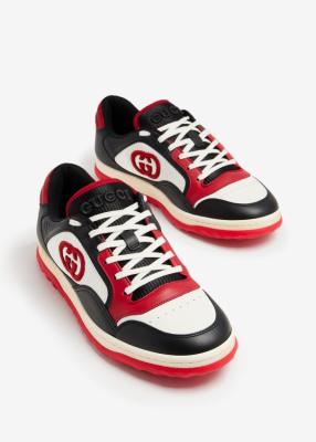 Gucci Mac80 Sneaker with Interlocking G embroidery 'Black Red'