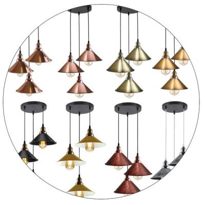 3 Head Ceiling Light, Multi Color Cluster Ceiling Hanging Lamp, Pendant Light Fixture with Cone Meta - Coventry Electronics