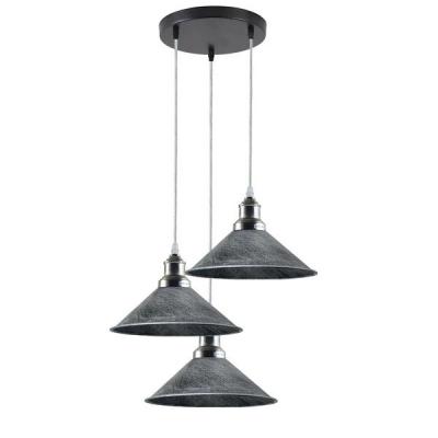 3 Head Ceiling Light, Multi Color Cluster Ceiling Hanging Lamp, Pendant Light Fixture with Cone Meta - Coventry Electronics