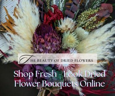 Shop Fresh - Look Dried Flower Bouquets Online at Whispering Homes - Delhi Other