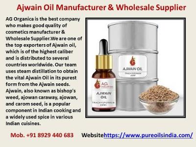 AG Organica Ajwain Oil Manufacturer & Wholesale Supplier 