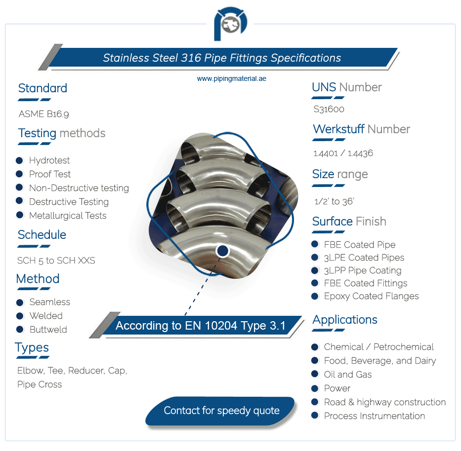 SS 316 pipe fittings