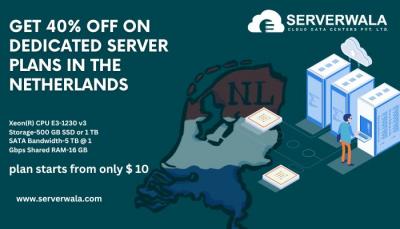 Get 40% off on Dedicated Server Cheap plans in the Netherlands by Serverwala