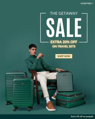 Your Next Adventure with Assembly Getaway Sale - Enjoy 20% Off on Stylish Luggage Sets! - Gurgaon Other