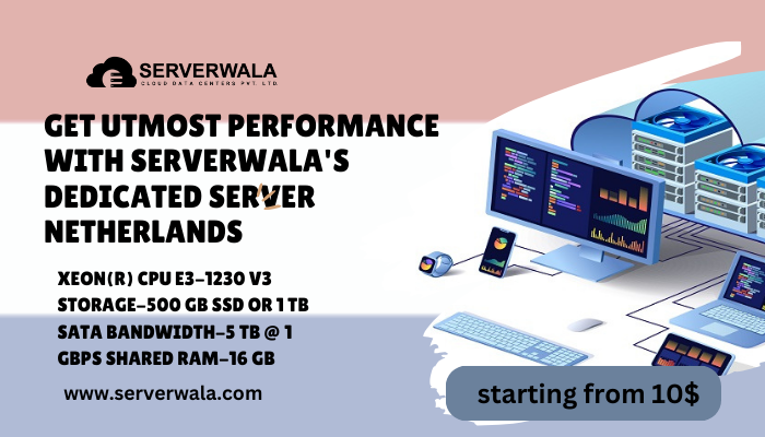 Get Utmost performance with Serverwala's Dedicated Server Netherlands