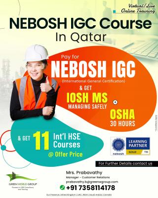 We are The global leader in HSE Training  Nebosh Course in Qatar