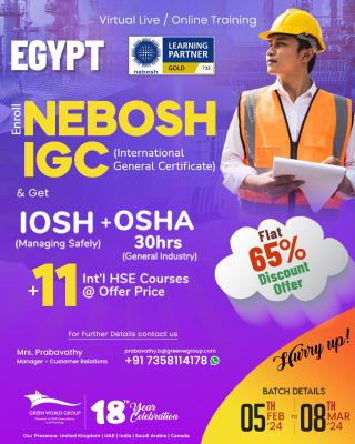 Explore the remarkable changes in HSE Cultures Nebosh Course in Egypt - Dubai Other