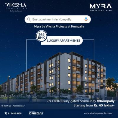 New apartments for sale in Kompally | Myra Project - Hyderabad Apartments, Condos