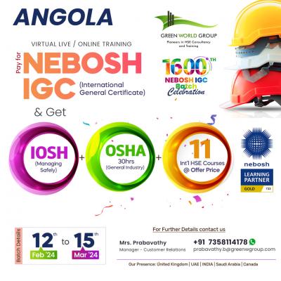 Get the inside scoop for Future HSE Career  - Nebosh Course in Angola - Dubai Other