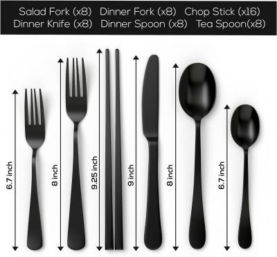 Black flatware set - Chicago Home Appliances