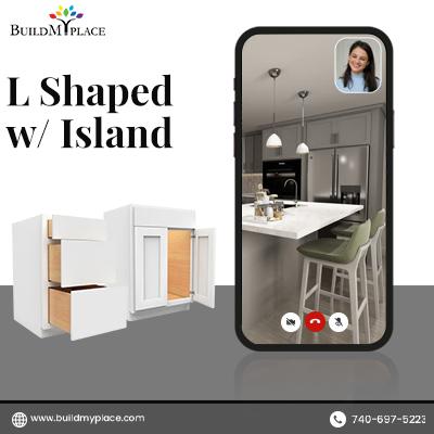 Choose Cabinet 10x10 Kitchen Cabinet - L Shaped w/ Island