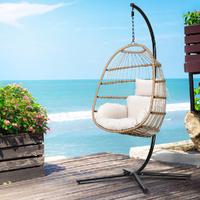 Gardeon Egg Swing Chair Hammock With Stand Outdoor Furniture - Brisbane Furniture