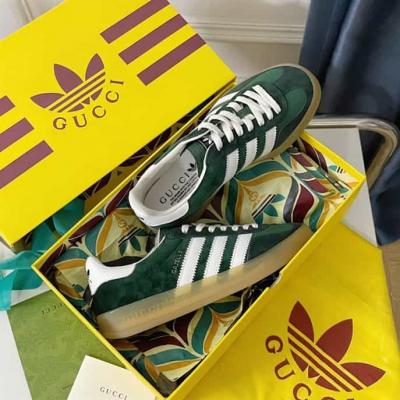 Adidas x Gucci Gazelle 'Green White'