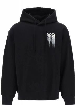 Define your new offerings with the Y-3 Hoodie with Gradient Logo Print