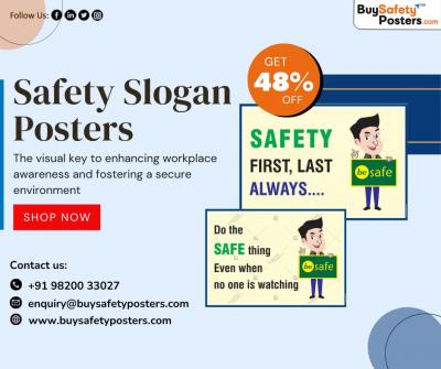 Buy Customizable Safety Slogan Posters in Hindi, English, Gujarati, Tamil, and More - Mumbai Other