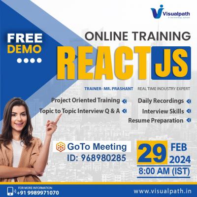 React Js Online Training Free Demo - Hyderabad Tutoring, Lessons