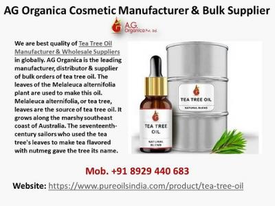 AG Organica Tea Tree Oil Manufacturer & Wholesale Supplier