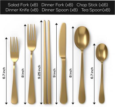 Gold silverware set - Chicago Home Appliances