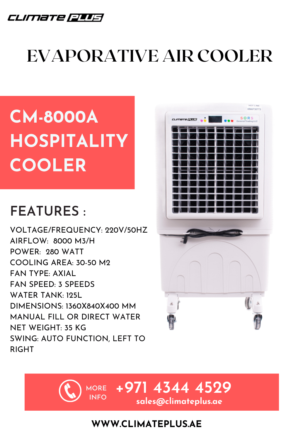 Stay Cool this Summer with Climate Plus Evaporative Air Coolers for commercial and industrial - Dubai Industrial Machineries