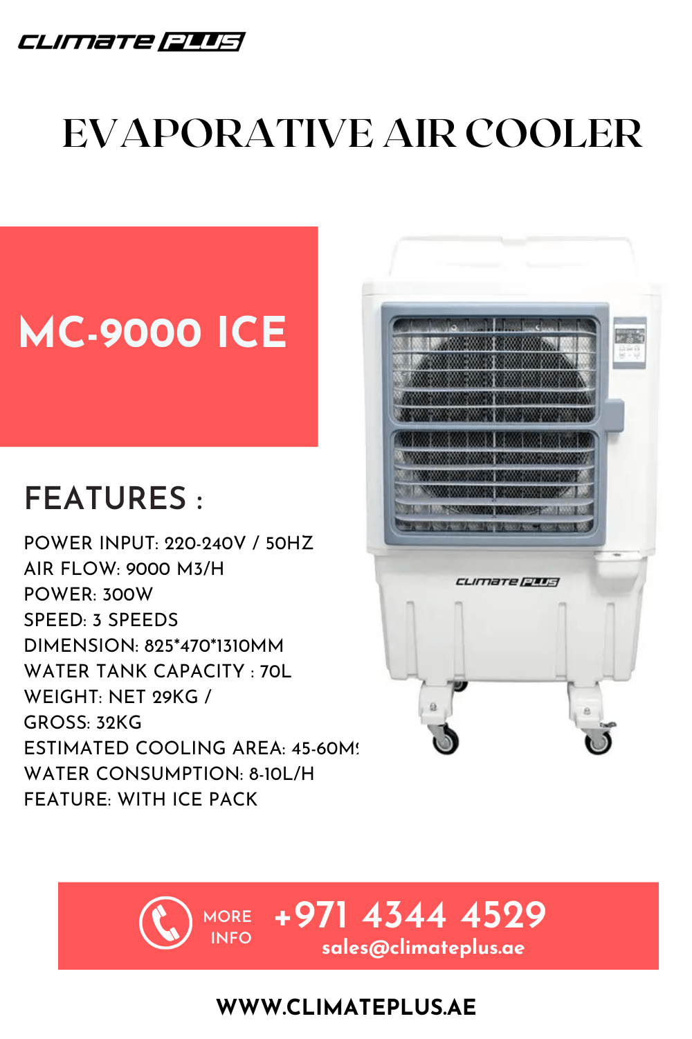 Stay Cool this Summer with Climate Plus Evaporative Air Coolers for commercial and industrial - Dubai Industrial Machineries