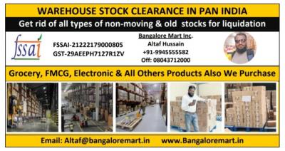 Warehouse Non Moving Stock Buyers in Bangalore 9945555582