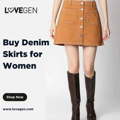 Buy Denim Skirts for Women in India - LOVEGEN - Mumbai Clothing