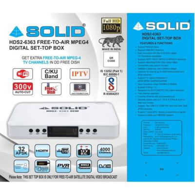 SOLID HDS2-6363 New HD MPEG-4 DVB-S2 Set-Top Box with PVR - Delhi Electronics