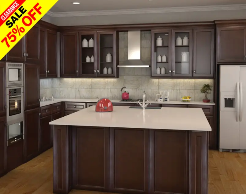 Upgrade Your Kitchen with Rochelle Bordeaux RTA Cabinets - Up to 75% Off!