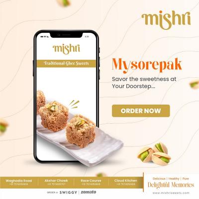 Order Pure Ghee Sweets online | Mishri Sweets