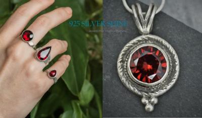 Get Natural Garnet Jewelry Online At Wholesale Price