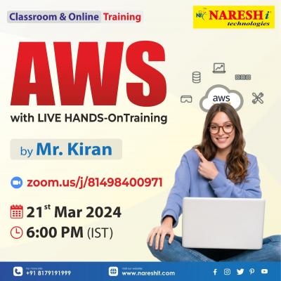 New Batch AWS Online Training in NareshIT -Hyderabad 