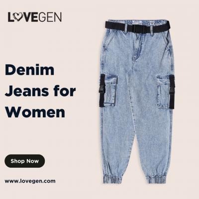 Shop Denim Jeans for Women Online at Best Prices - Lovegen