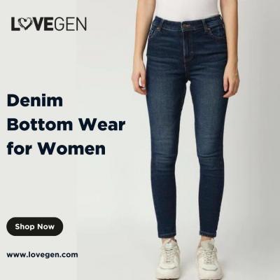 Buy Denim Bottom Wear for Women Online in India - Lovegen