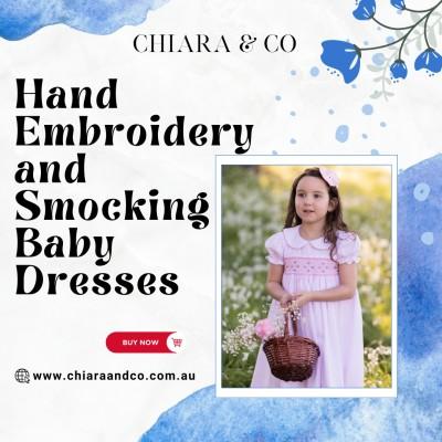 Hand Embroidery and Smocking Baby Dresses Online