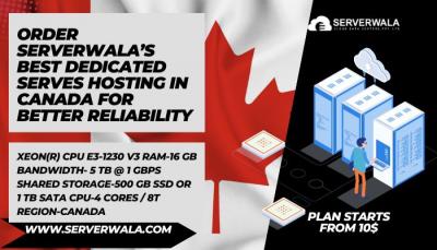 Order Serverwala’s Best Dedicated Serves hosting in Canada for better reliability