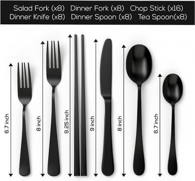 Black dinnerware set - Chicago Home Appliances