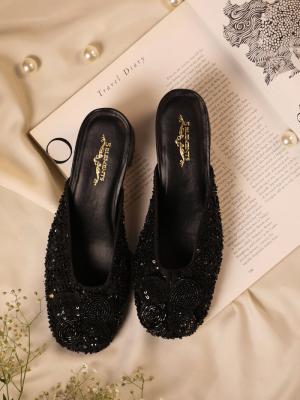 Buy Stylish Indrani Black Heel For This Eid By 5 Elements