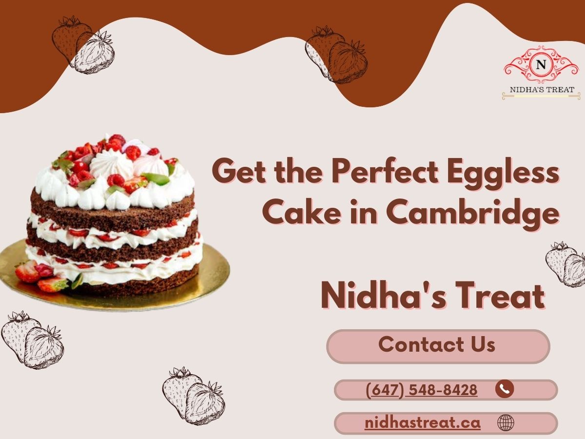 Order Perfect Eggless Cake in Cambridge | Nidha's Treat