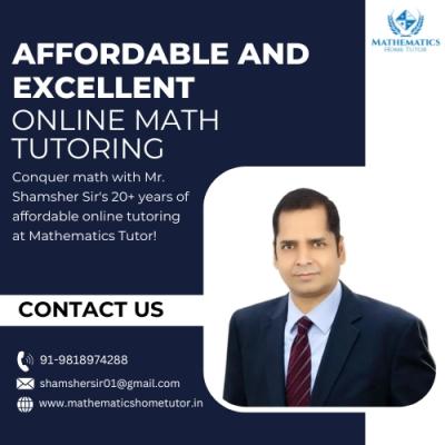 Affordable and excellent online math tutoring