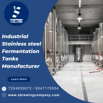 S Brewing Company|Industrial Stainless steel Fermentation Tanks Manufacturer in Bangalore