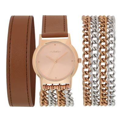 Shop Stylish Dream Wrap Rose Gold Tan Watch For Women By Rubato