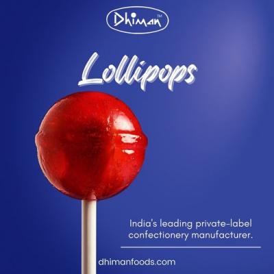Flat Lollipop Manufacturers in India | Dhiman Foods 