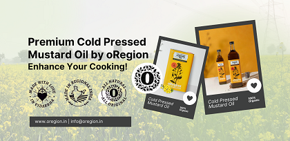 Premium Cold Pressed Mustard Oil by oRegion - Enhance Your Cooking!