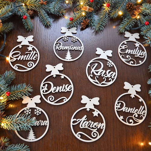 Wooden Name Ornaments - Other Art, Collectibles