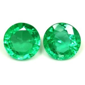 0.54 cttw. Emerald Round Matched Pair